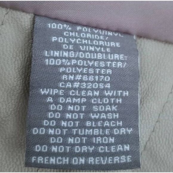 PINS & NEEDLES URBAN OUTFITTERS BEIGE FAUX LEATHER MOTO JACKET SZ.XS EUC. - Picture 6 of 6